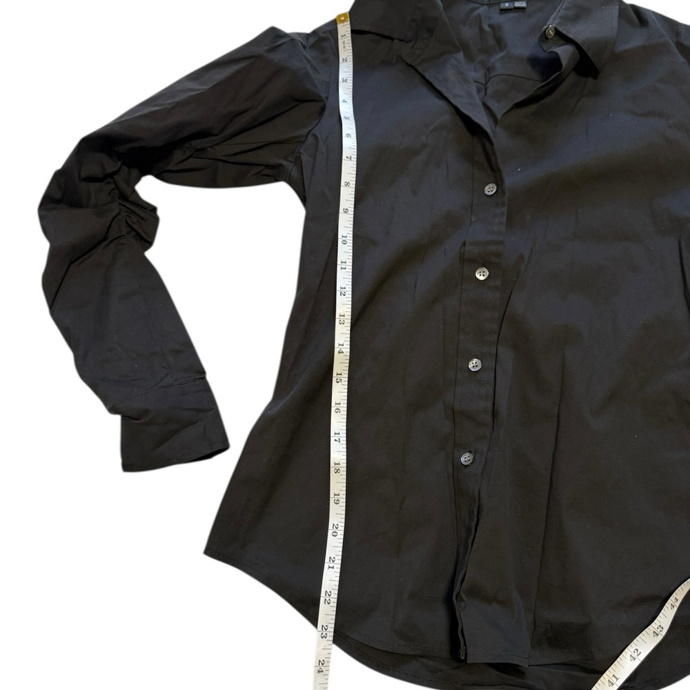 Theory Clarissa Button Dress Shirt size small black - Picture 8 of 8